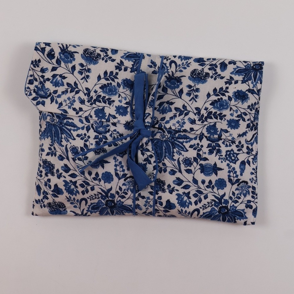 Ro's Garden Viola PJ Pajama Set Sufi-Blue Floral XS Cotton NWT